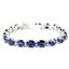 SB003, Created Blue Sapphire, 925 Sterling Silver Bracelet