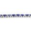 SB003, Created Blue Sapphire, 925 Sterling Silver Bracelet