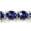 SB003, Created Blue Sapphire, 925 Sterling Silver Bracelet