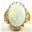 10K, 14K or 18K Gold Ladies Ring, Created White Opal, R270