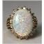 10K, 14K or 18K Gold Ladies Ring, Created White Opal, R270