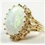 10K, 14K or 18K Gold Ladies Ring, Created White Opal, R270