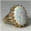 10K, 14K or 18K Gold Ladies Ring, Created White Opal, R270