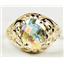 10K, 14K or 18K Gold Ladies Ring, Mercury Mist Topaz, R004