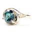10K, 14K or 18K Gold Ladies Ring, Paraiba Topaz, R021