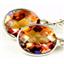 925 Sterling Silver Leverback Earrings, Twilight Fire Topaz, SE101