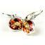 925 Sterling Silver Leverback Earrings, Twilight Fire Topaz, SE101