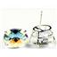 925 Sterling Silver Post Earrings, Mercury Mist Topaz, SE202