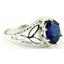 SR137, Created Blue Sapphire, 925 Sterling Silver Ring