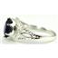 SR137, Created Blue Sapphire, 925 Sterling Silver Ring