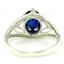 SR137, Created Blue Sapphire, 925 Sterling Silver Ring