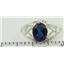 SR137, Created Blue Sapphire, 925 Sterling Silver Ring
