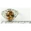 Sterling Silver Ladies Ring, Champagne CZ, SR004