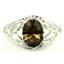SR137, Smoky Quartz, 925 Sterling Silver Ring