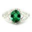 SR137, Russian Nanocrystal Emerald, 925 Sterling Silver Ring