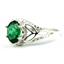 SR137, Russian Nanocrystal Emerald, 925 Sterling Silver Ring