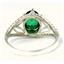 SR137, Russian Nanocrystal Emerald, 925 Sterling Silver Ring