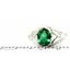 SR137, Russian Nanocrystal Emerald, 925 Sterling Silver Ring
