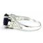 Sterling Silver Ladies Ring, Created Blue Sapphire, SR005