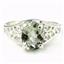 Sterling Silver Ladies Ring, Green Amethyst, SR005