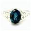 Sterling Silver Ladies Ring, London Blue Topaz, SR005