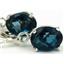 925 Sterling Silver Leverback Earrings, London Blue Topaz, SE007