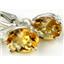 925 Sterling Silver Leverback Earrings, Citrine, SE007