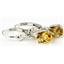 925 Sterling Silver Leverback Earrings, Citrine, SE007