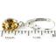 925 Sterling Silver Leverback Earrings, Citrine, SE007