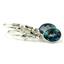 925 Sterling Silver Leverback Earrings, Neptune Garden Topaz, SE001