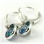 925 Sterling Silver Leverback Earrings, Neptune Garden Topaz, SE001