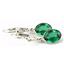 925 Sterling Silver Leverback Earrings, Russian Nanocrystal Emerald, SE101