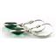925 Sterling Silver Leverback Earrings, Russian Nanocrystal Emerald, SE101