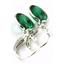 925 Sterling Silver Leverback Earrings, Russian Nanocrystal Emerald, SE101