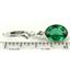 925 Sterling Silver Leverback Earrings, Russian Nanocrystal Emerald, SE101