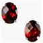 925 Sterling Silver Post Earrings, Mozambique Garnet, SE002