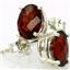 925 Sterling Silver Post Earrings, Mozambique Garnet, SE002