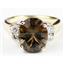 10K, 14K or 18K Gold Ladies Ring, Smoky Quartz, R123