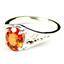 Sterling Silver Ladies Ring, Created Padparadscha Sapphire, SR005