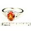 Sterling Silver Ladies Ring, Created Padparadscha Sapphire, SR005