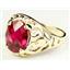 10K, 14K or 18K Gold Ladies Ring, Created Ruby, R004