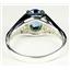 Sterling Silver Ladies Ring, Swiss Blue Topaz, SR005