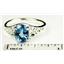 Sterling Silver Ladies Ring, Swiss Blue Topaz, SR005