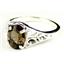 Sterling Silver Ladies Ring, Smoky Quartz, SR005