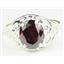 Sterling Silver Ladies Ring, Garnet CZ, SR004