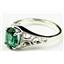 Sterling Silver Ladies Ring, Russian Nanocrystal Emerald, SR005