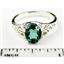 Sterling Silver Ladies Ring, Russian Nanocrystal Emerald, SR005