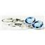 925 Sterling Silver Leverback Earrings, Swiss Blue Topaz, SE001
