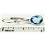 925 Sterling Silver Leverback Earrings, Swiss Blue Topaz, SE001