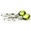 925 Sterling Silver Leverback Earrings, Peridot, SE001
